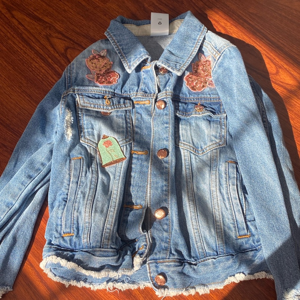 EUC Disney Belle Jean Jacket, size M 7/8